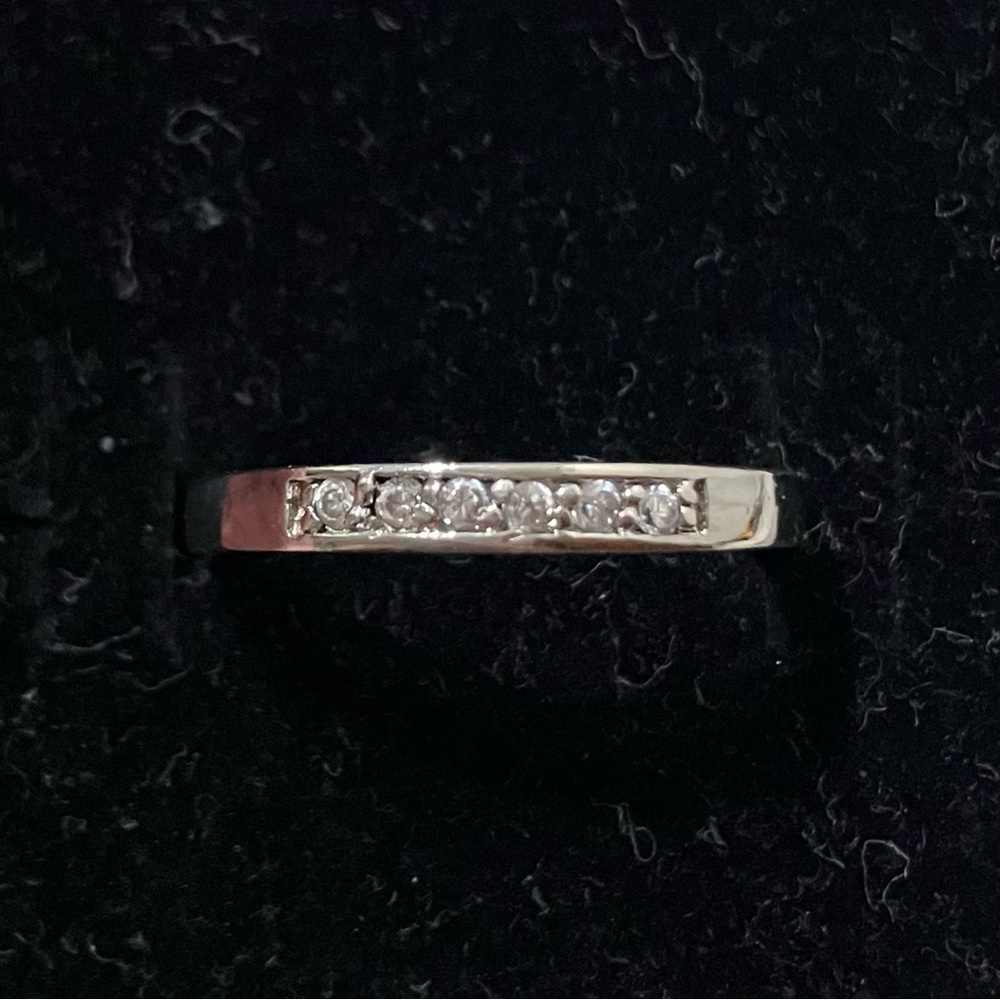 Sterling Silver 925 CZ Band Ring